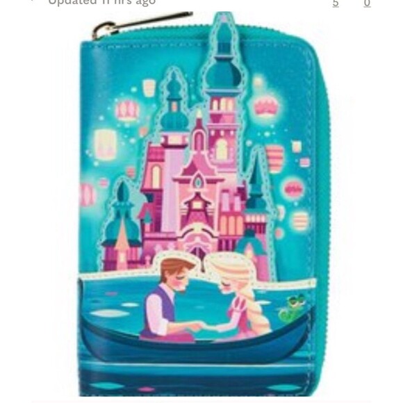 Loungefly Tangled Castle Rapunzel and Flynn Wallet NEW - Picture 4 of 4